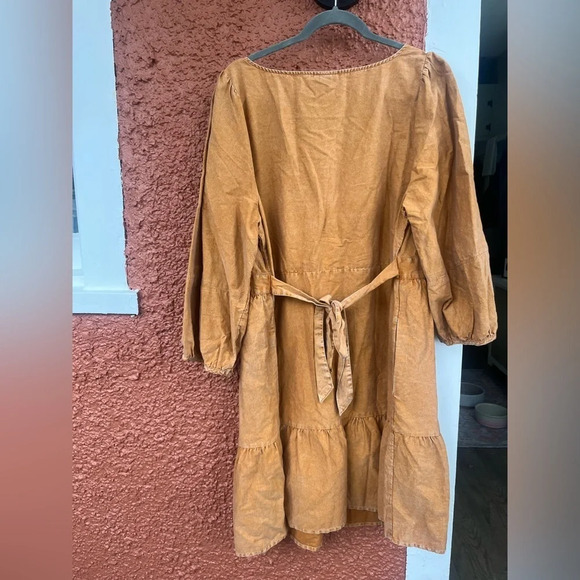 Ava & Viv Women's Plus Size X Copper 3/4 Balloon Sleeve A-Line Dress - Picture 4 of 5